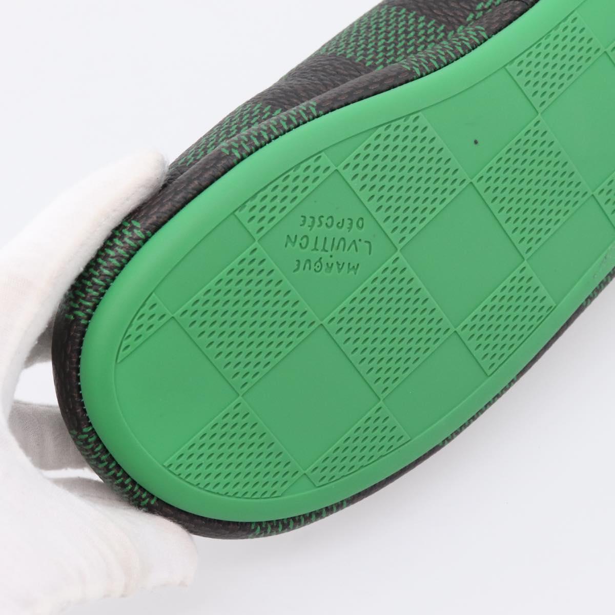 LOUIS VUITTON Damier LV Palace Line Mules pumps Green LV Auth 204938M
