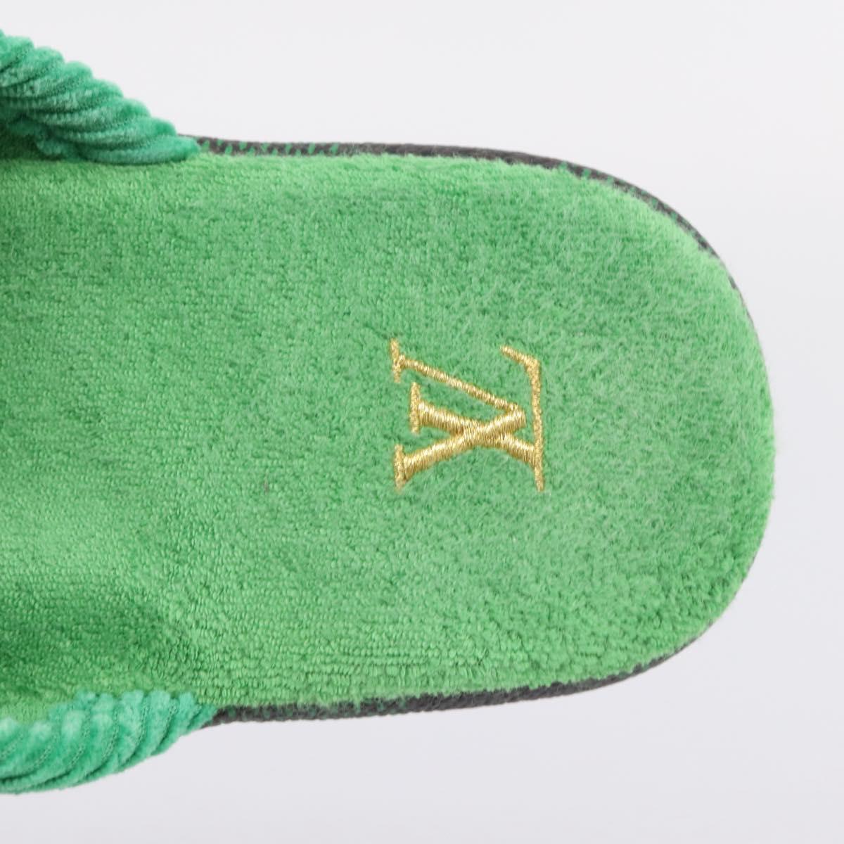 LOUIS VUITTON Damier LV Palace Line Mules pumps Green LV Auth 204938M