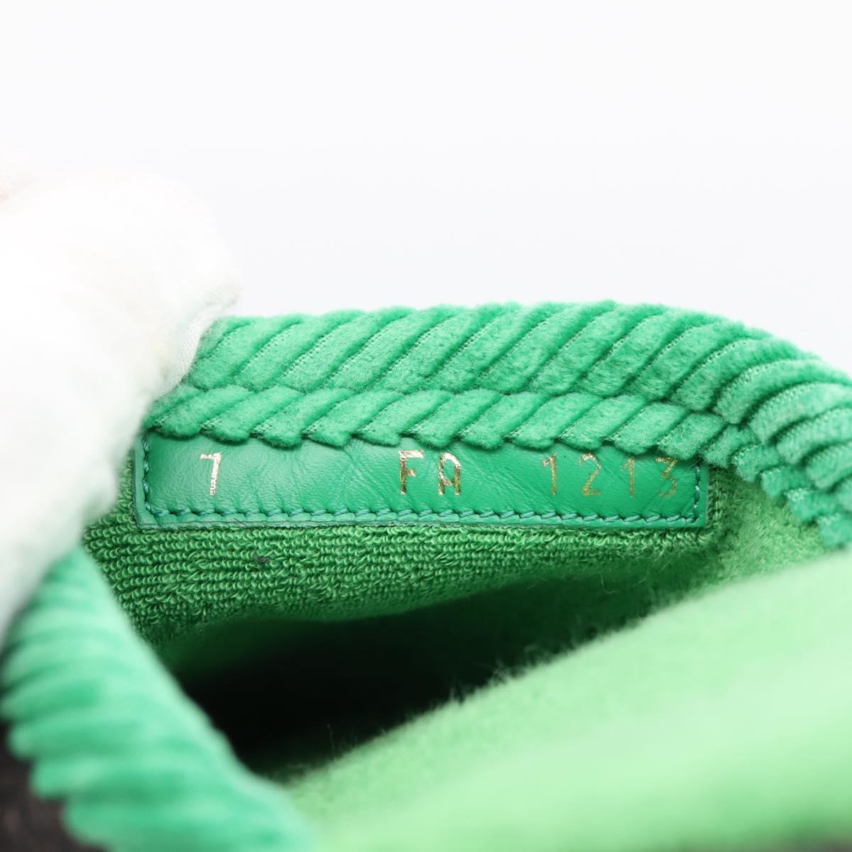 LOUIS VUITTON Damier LV Palace Line Mules pumps Green LV Auth 204938M
