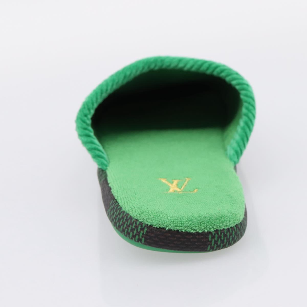 LOUIS VUITTON Damier LV Palace Line Mules pumps Green LV Auth 204938M