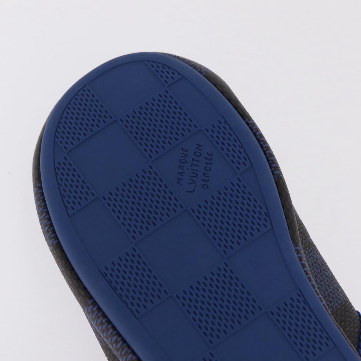 LOUIS VUITTON Damier LV Palace Line Mules pumps Blue LV Auth 204939M