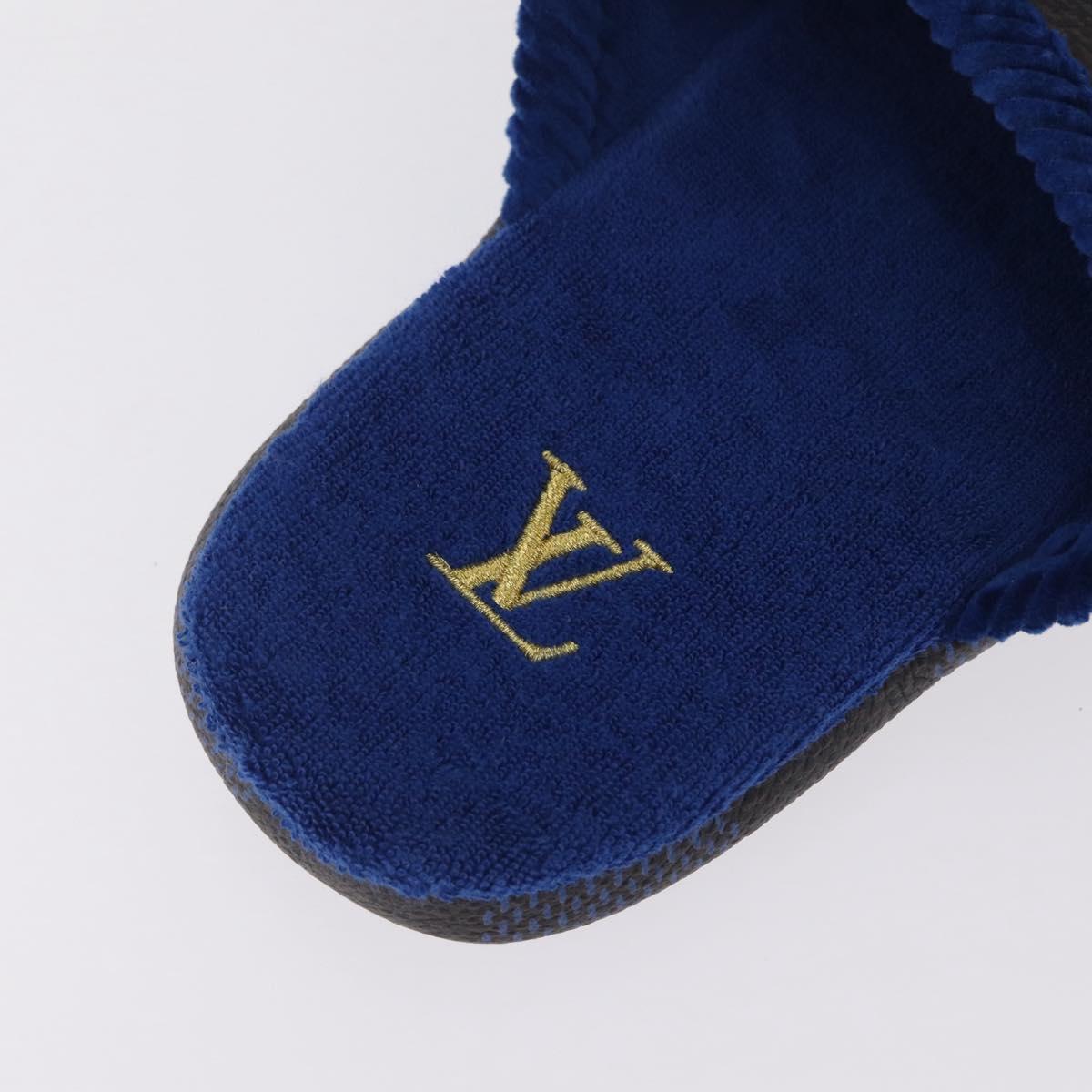 LOUIS VUITTON Damier LV Palace Line Mules pumps Blue LV Auth 204939M
