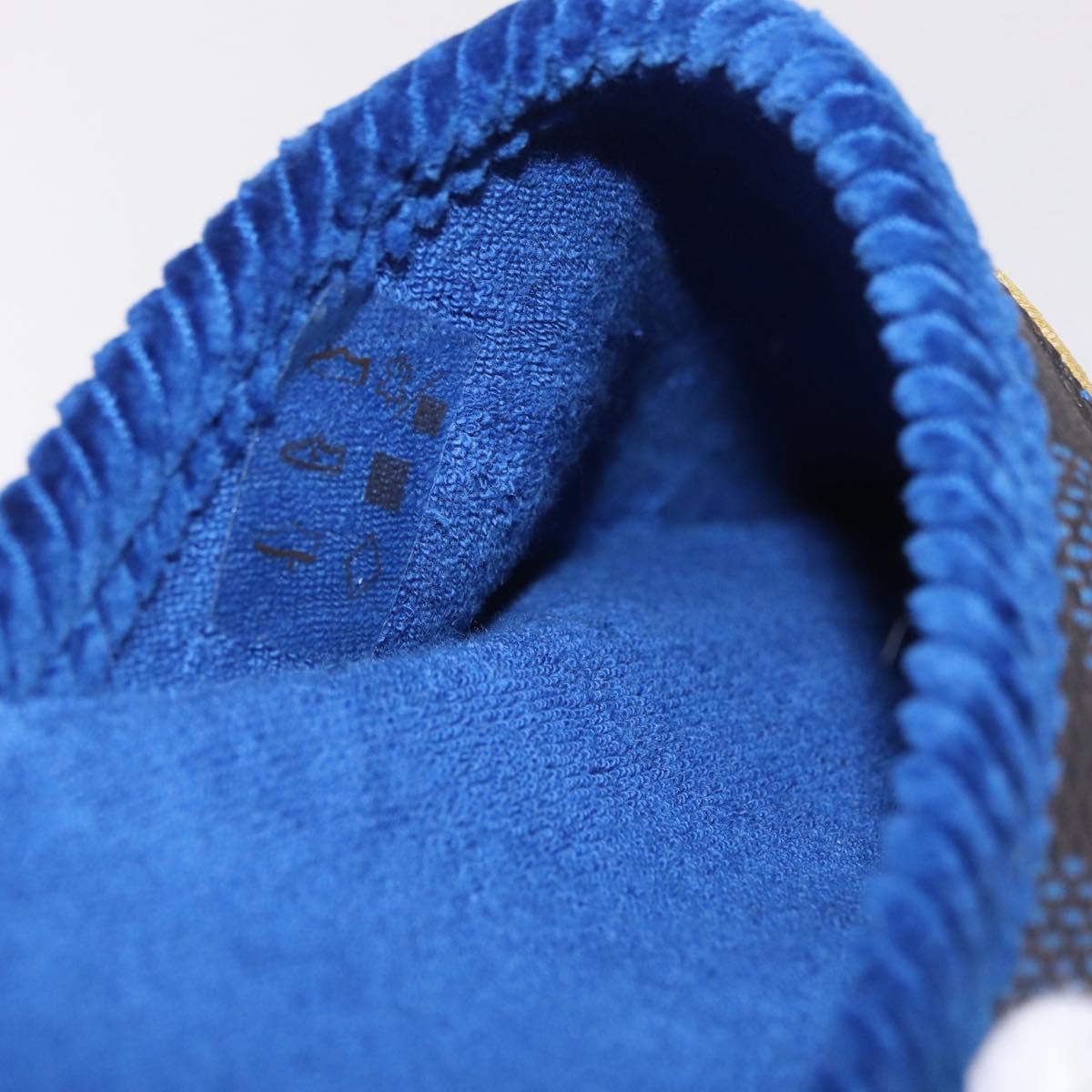 LOUIS VUITTON Damier LV Palace Line Mules pumps Blue LV Auth 204939M
