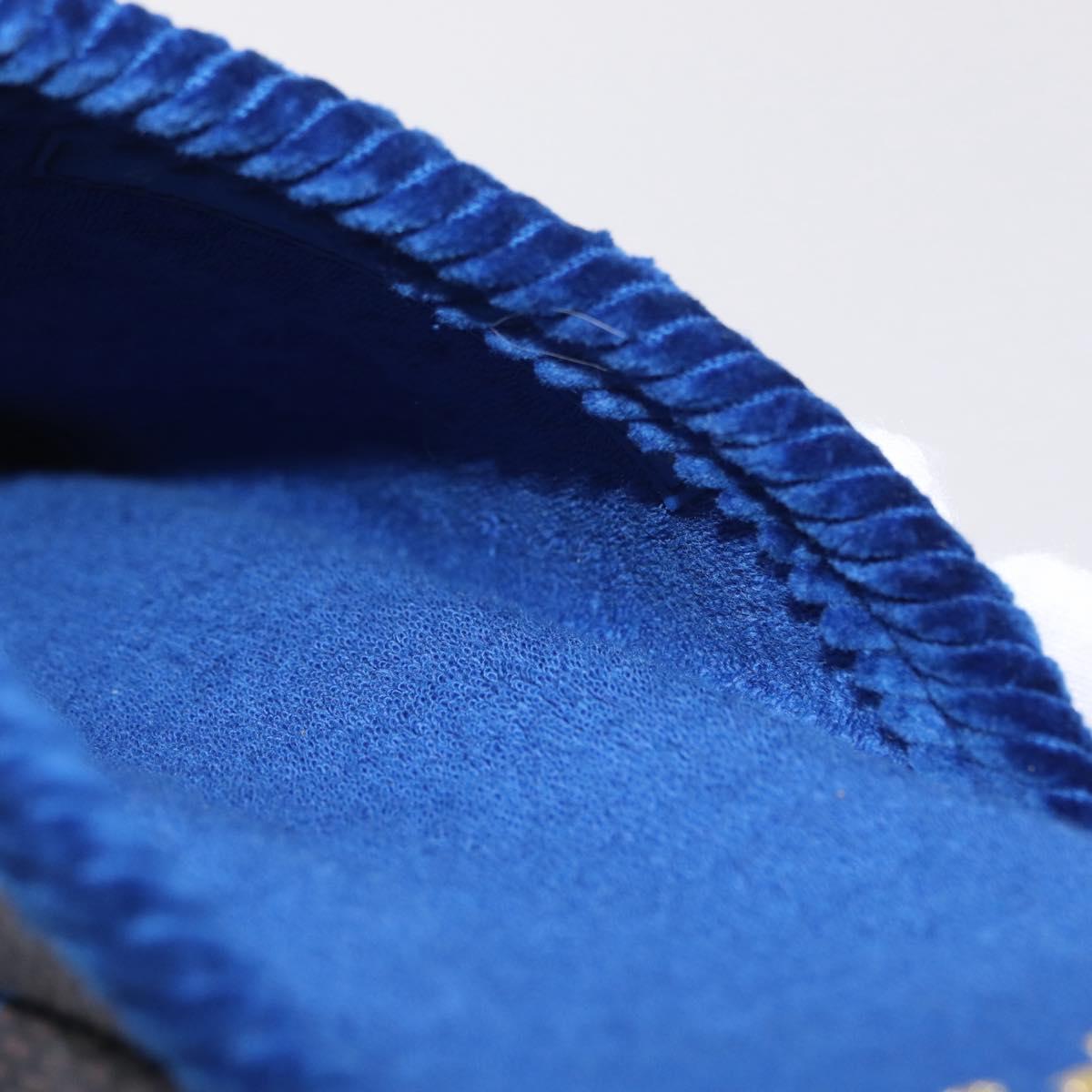 LOUIS VUITTON Damier LV Palace Line Mules pumps Blue LV Auth 204939M