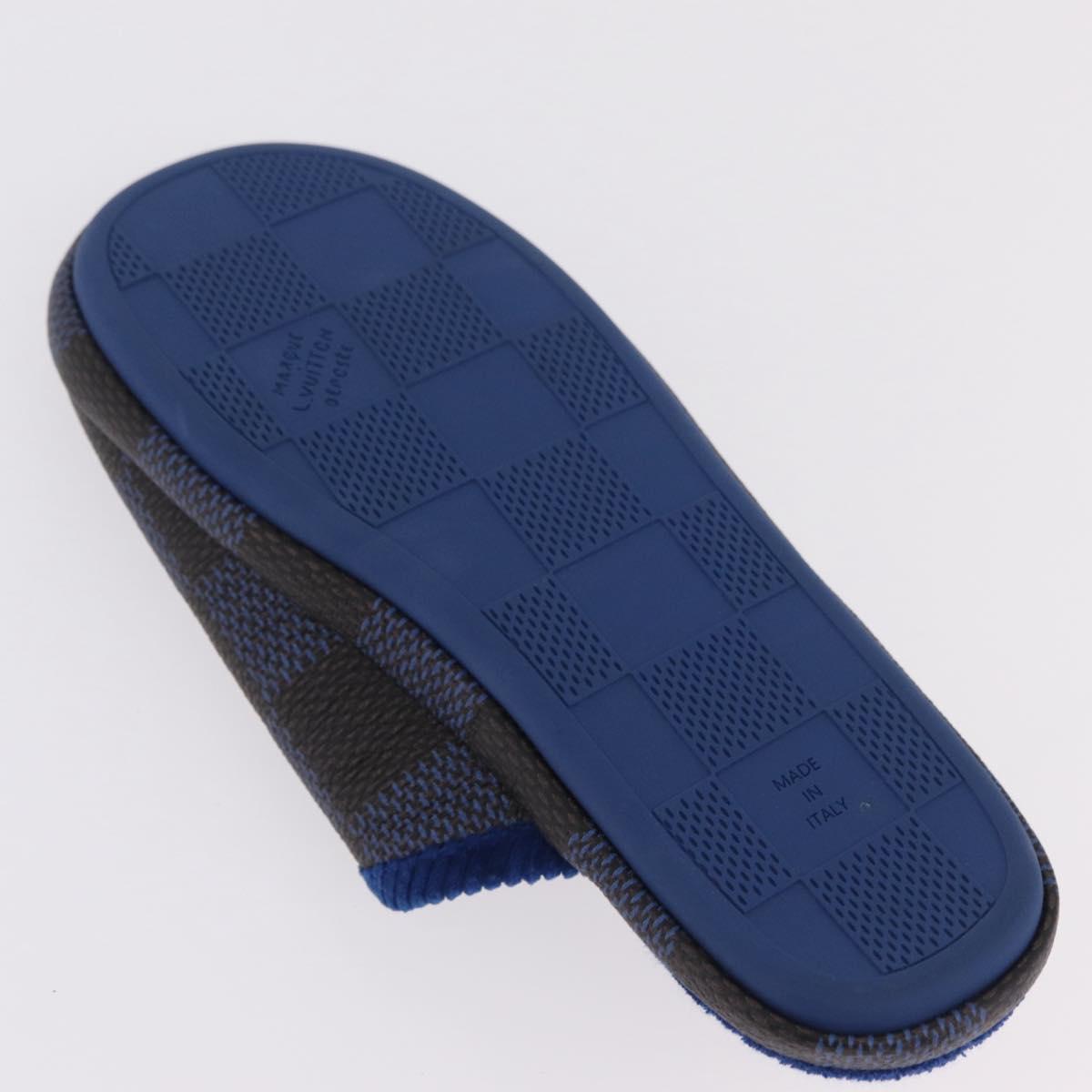 LOUIS VUITTON Damier LV Palace Line Mules pumps Blue LV Auth 204939M