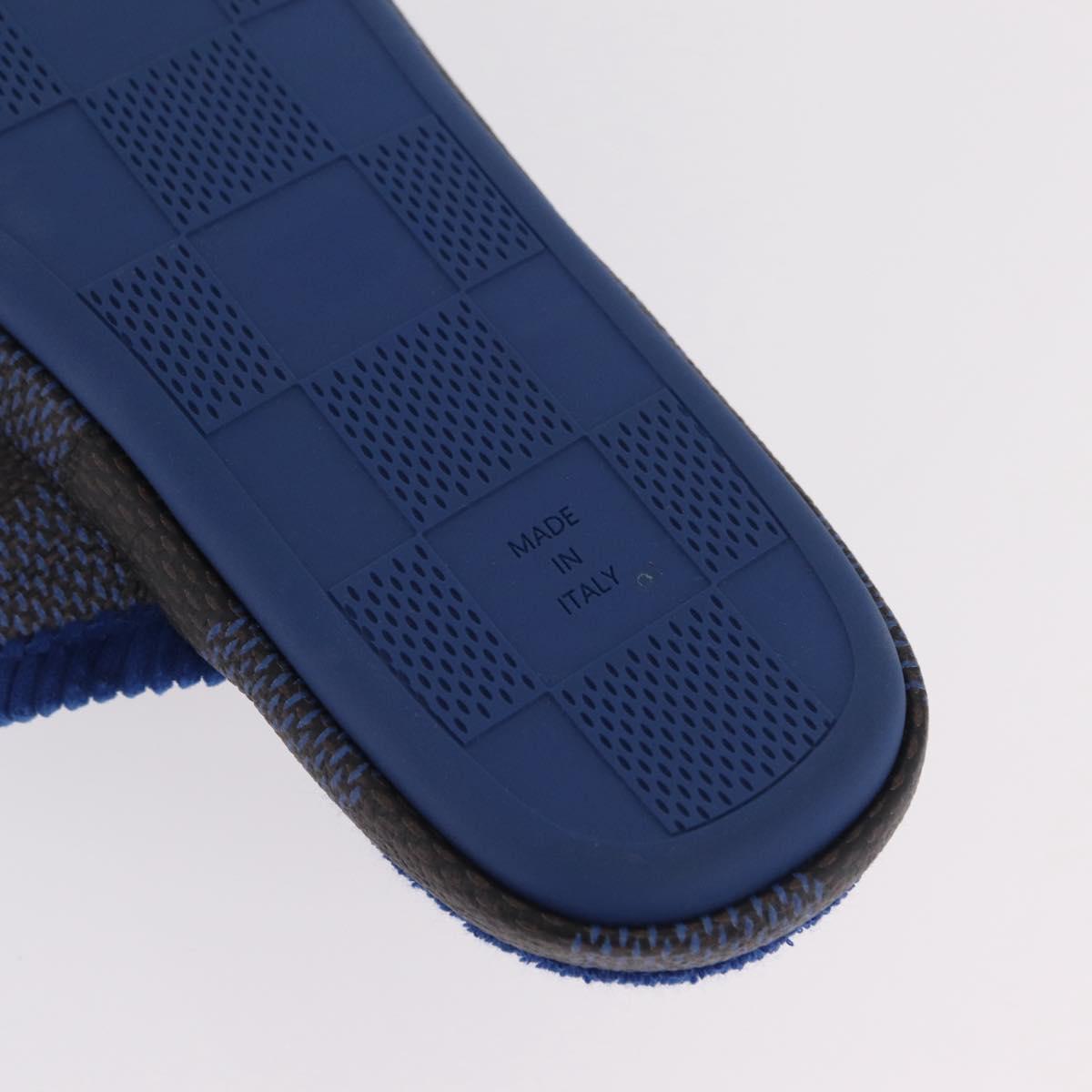 LOUIS VUITTON Damier LV Palace Line Mules pumps Blue LV Auth 204939M
