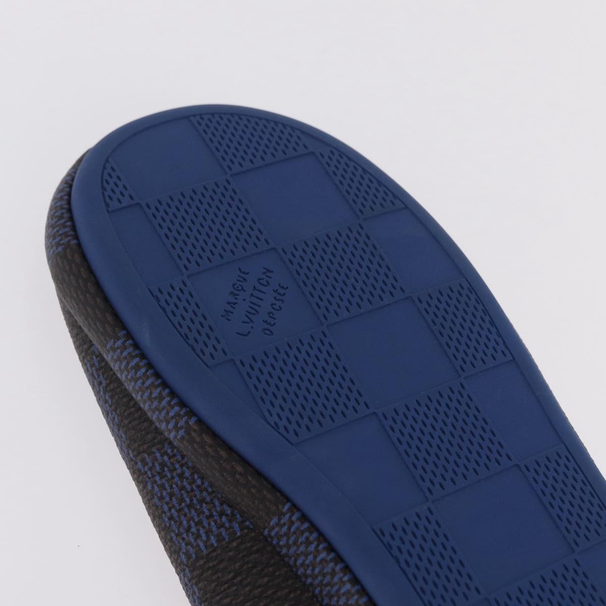 LOUIS VUITTON Damier LV Palace Line Mules pumps Blue LV Auth 204939M