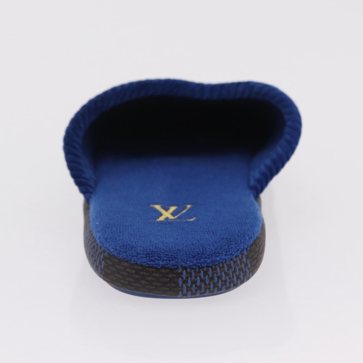 LOUIS VUITTON Damier LV Palace Line Mules pumps Blue LV Auth 204939M