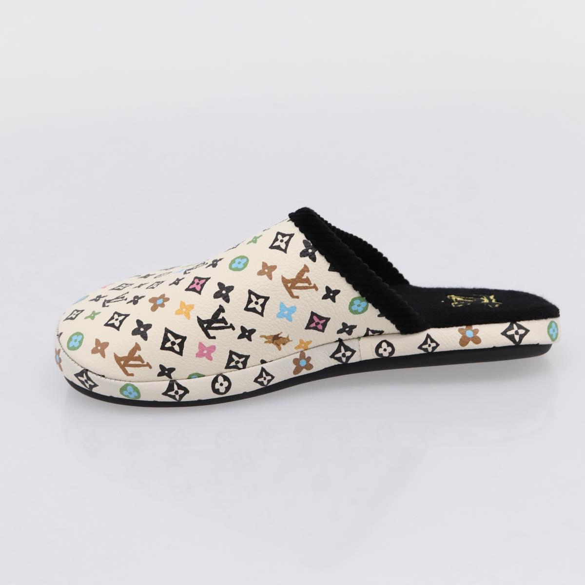 LOUIS VUITTON Monogram Craggy LV Palace Line Mules pumps White LV Auth 204940M