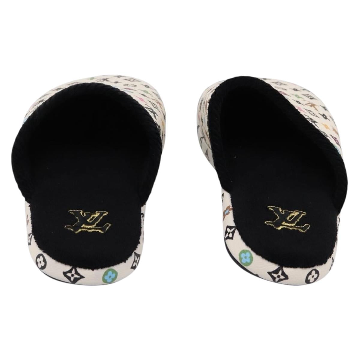LOUIS VUITTON Monogram Craggy LV Palace Line Mules pumps White LV Auth 204940M