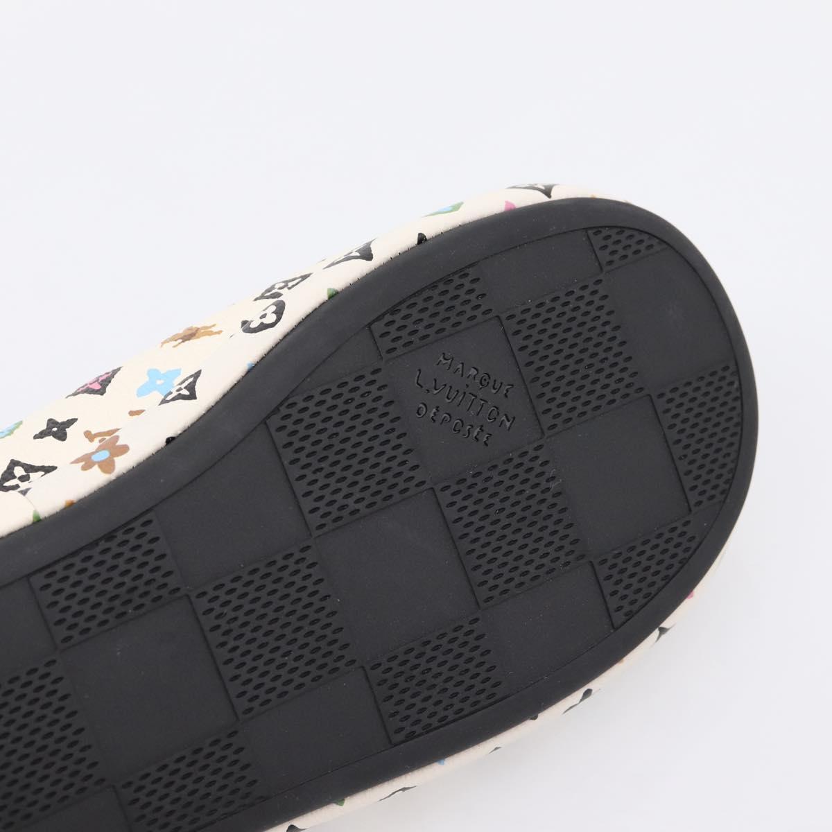 LOUIS VUITTON Monogram Craggy LV Palace Line Mules pumps White LV Auth 204940M