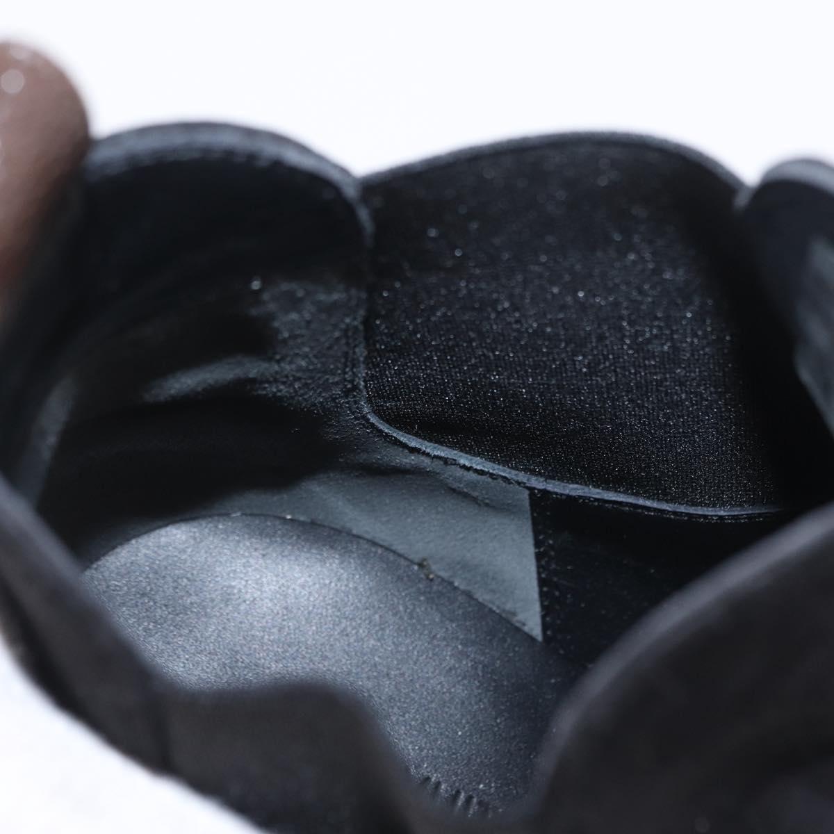 LOUIS VUITTON Short Boots Suede 40 Black LV Auth 204942M