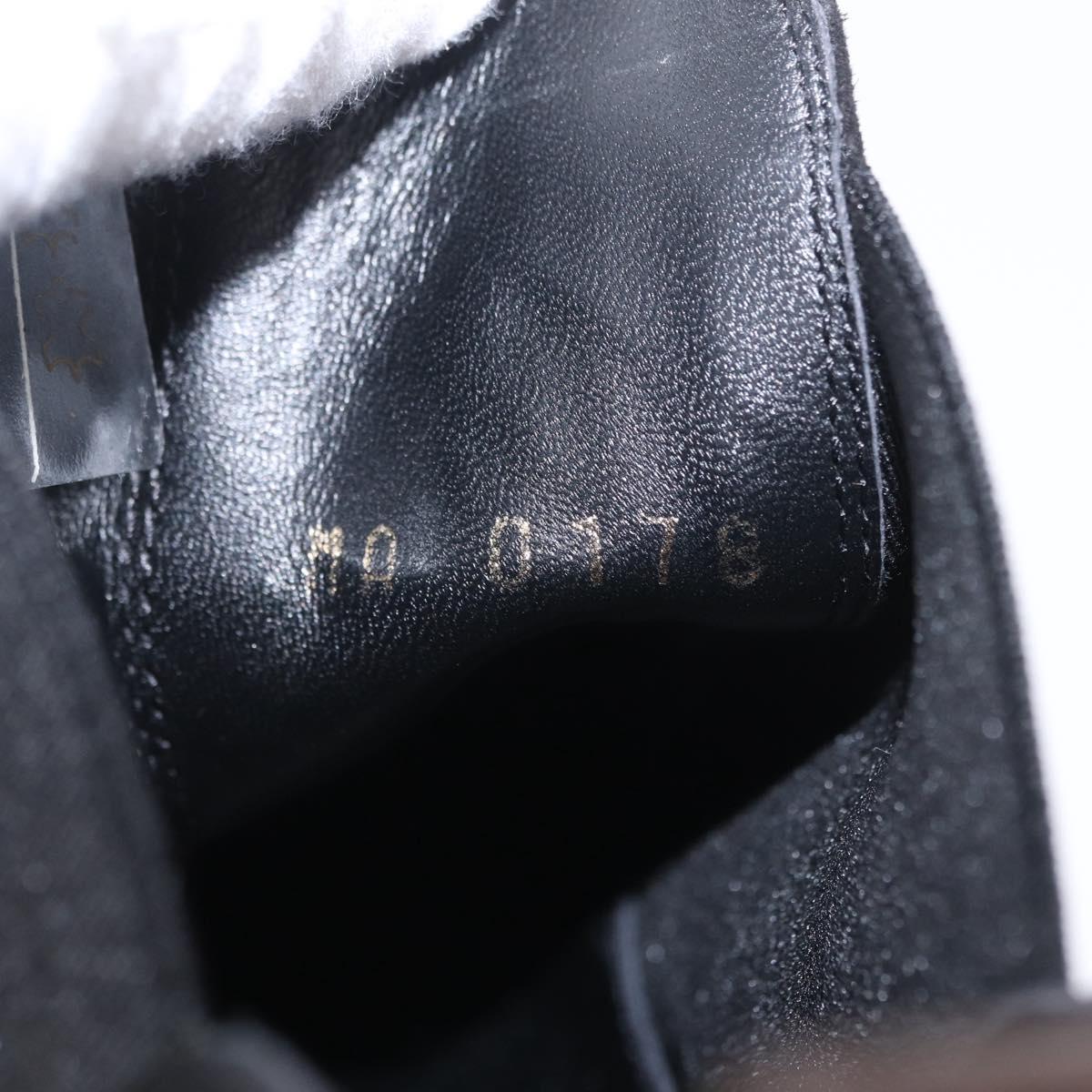 LOUIS VUITTON Short Boots Suede 40 Black LV Auth 204942M