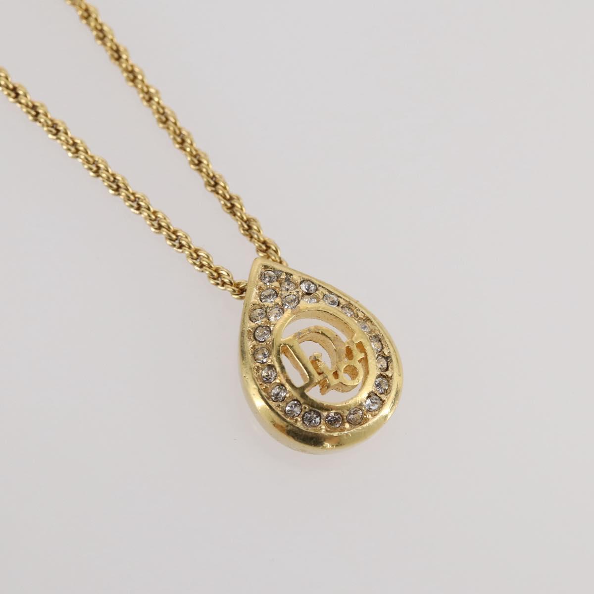 Christian Dior Necklace metal Gold Tone Auth 204947