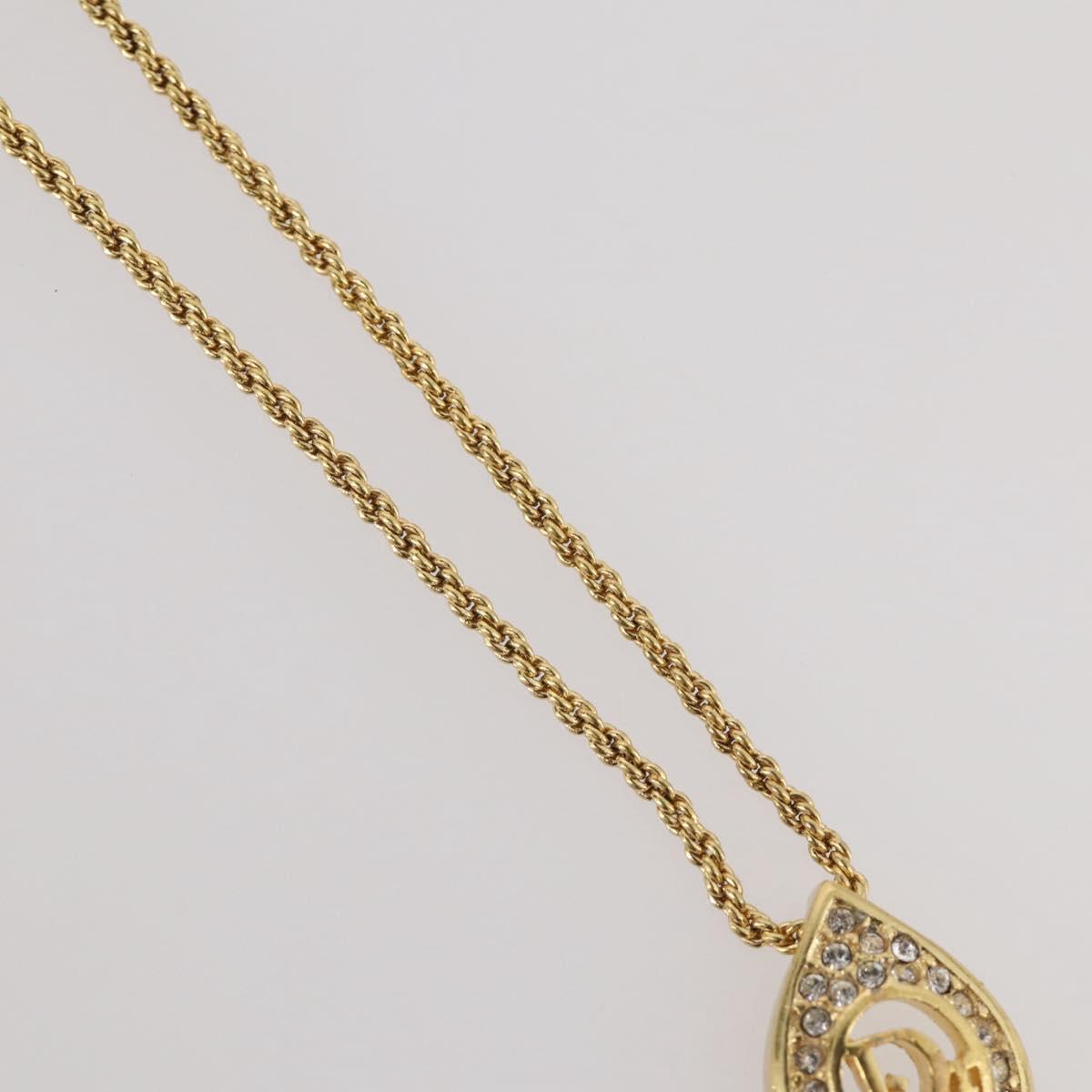 Christian Dior Necklace metal Gold Tone Auth 204947