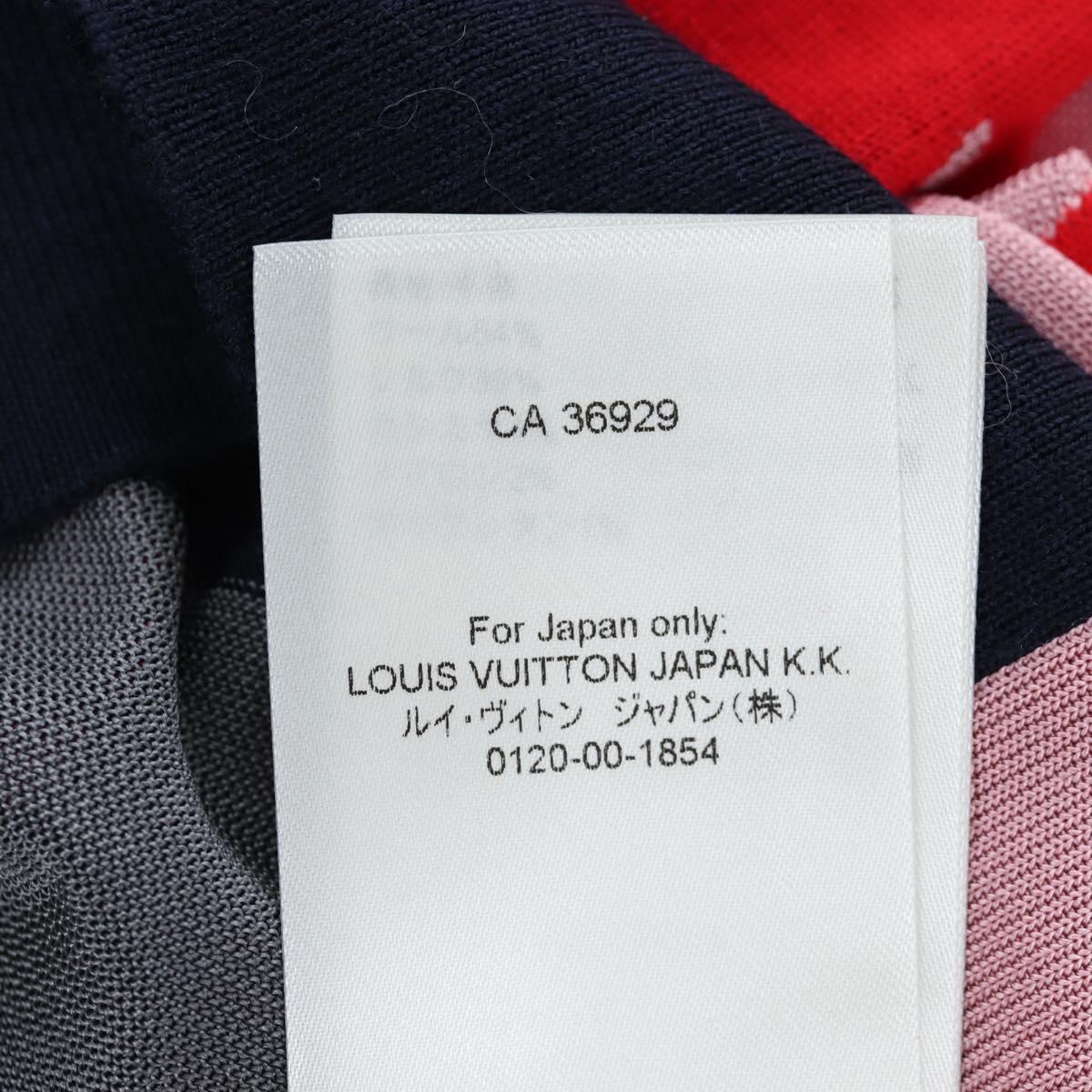 LOUIS VUITTON Short Sleeved T Shirt Knitted Fabrics S Navy LV Auth 204948M