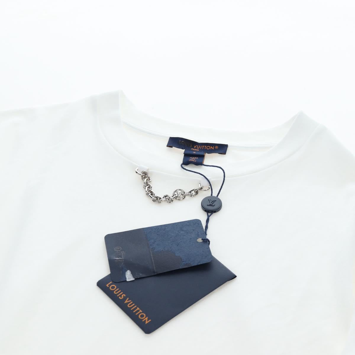 LOUIS VUITTON T Shirt Cotton S White LV Auth 204950M