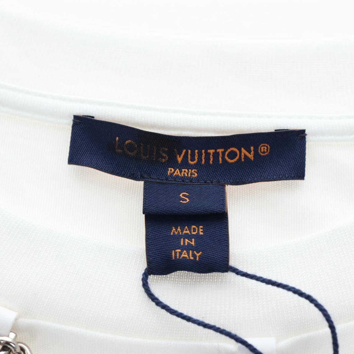 LOUIS VUITTON T Shirt Cotton S White LV Auth 204950M