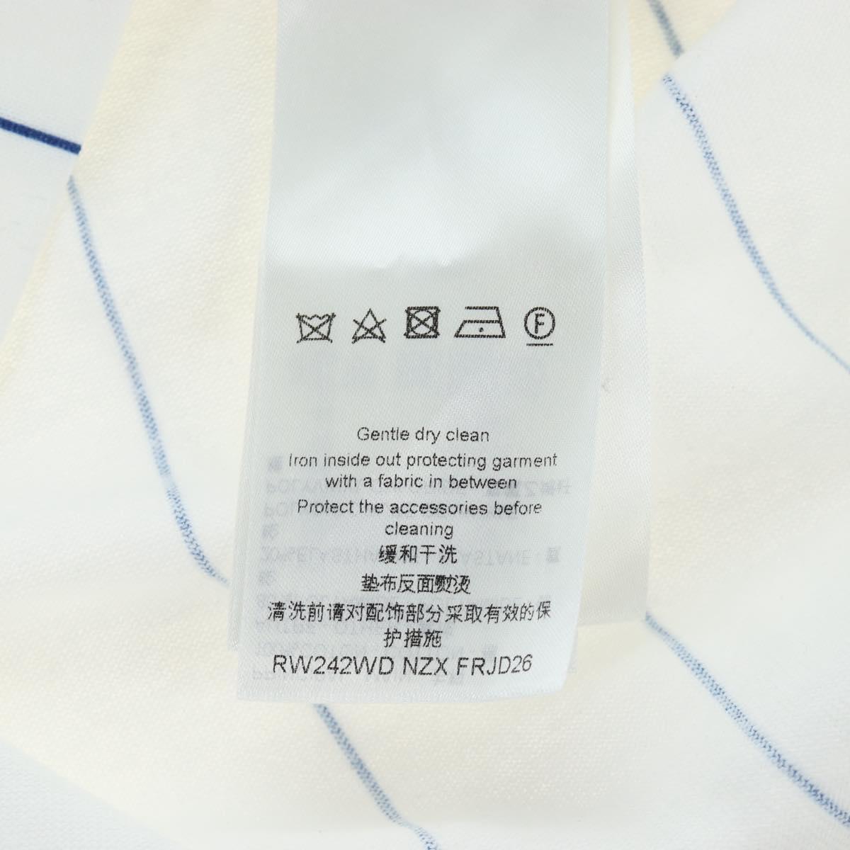 LOUIS VUITTON Sleeveless Top Cotton XS White LV Auth 204954M