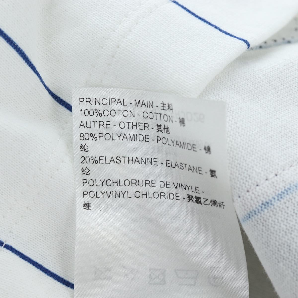LOUIS VUITTON Sleeveless Top Cotton XS White LV Auth 204954M