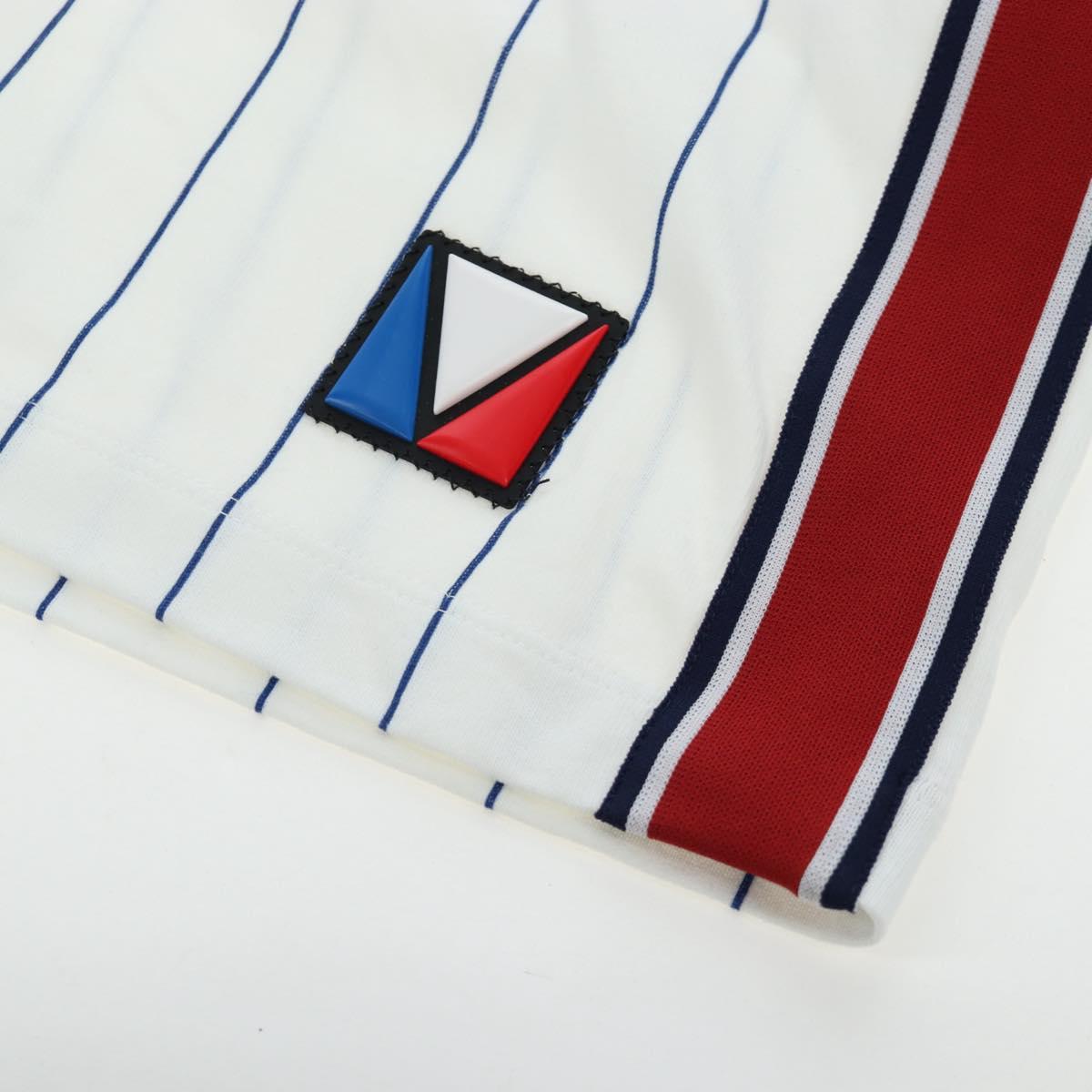 LOUIS VUITTON Sleeveless Top Cotton XS White LV Auth 204954M