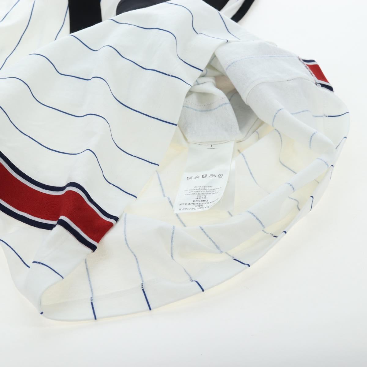 LOUIS VUITTON Sleeveless Top Cotton XS White LV Auth 204954M