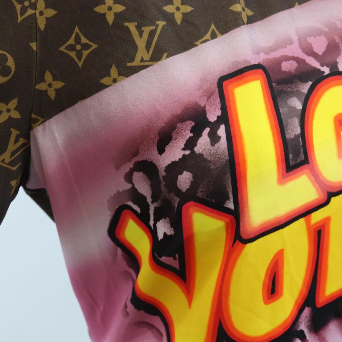 LOUIS VUITTON Monogram Short Sleeved T Shirt Nylon L LV Auth 204955M