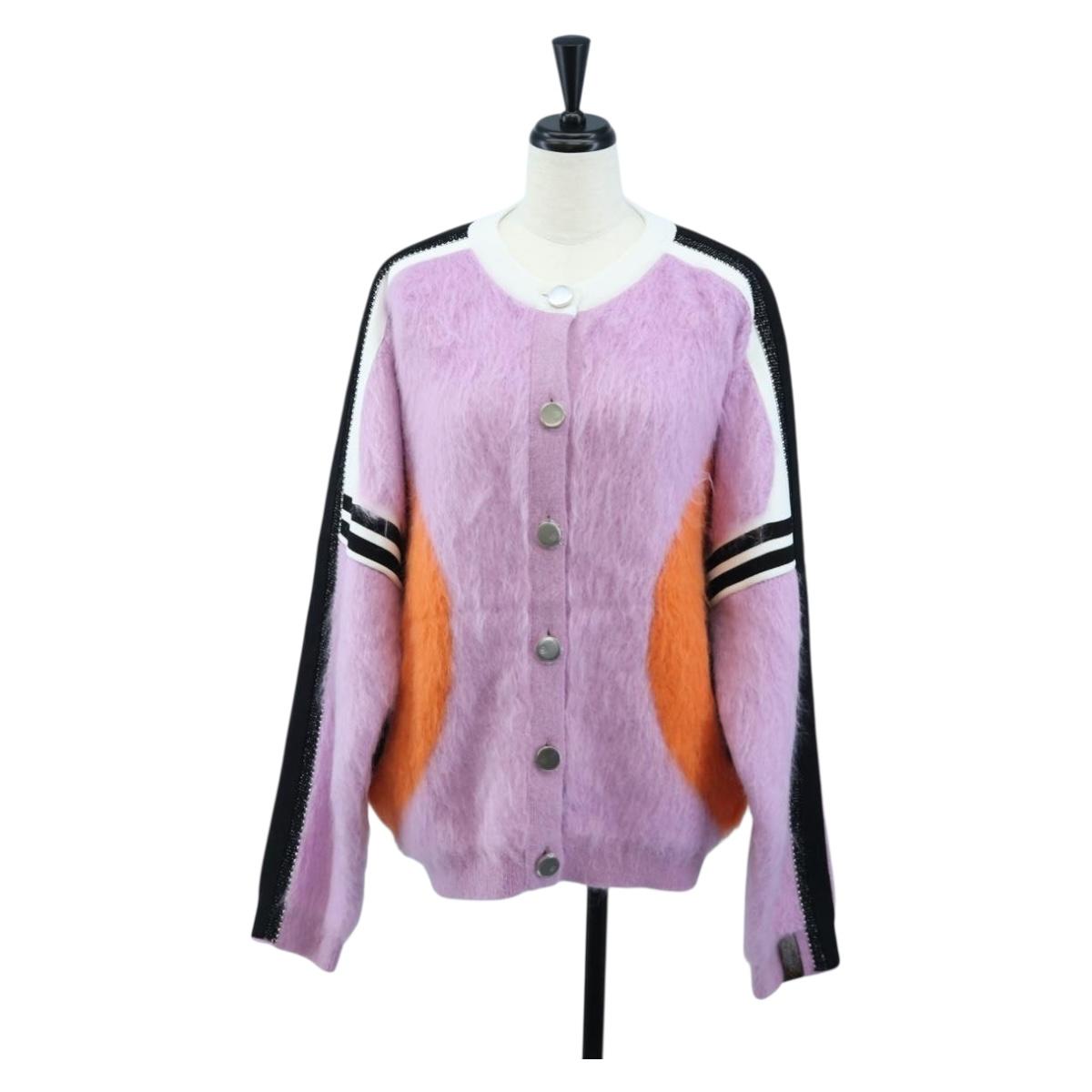 LOUIS VUITTON Cardigan Wool L Pink LV Auth 204957M
