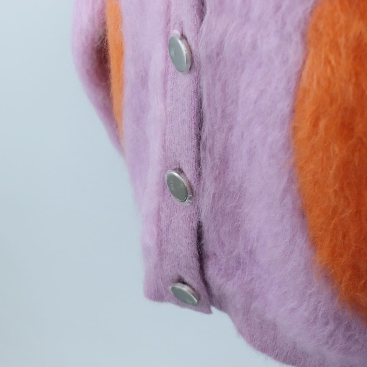 LOUIS VUITTON Cardigan Wool L Pink LV Auth 204957M