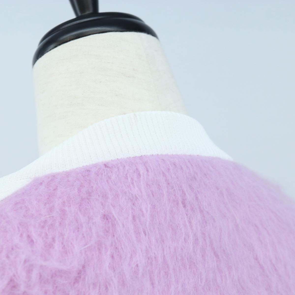LOUIS VUITTON Cardigan Wool L Pink LV Auth 204957M