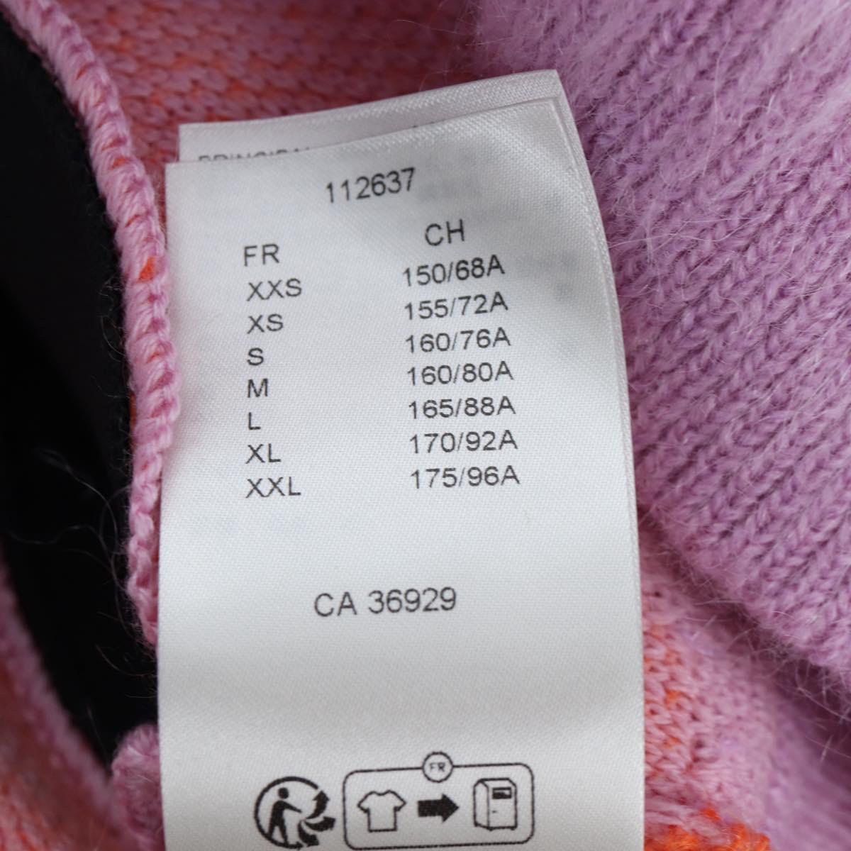 LOUIS VUITTON Cardigan Wool L Pink LV Auth 204957M