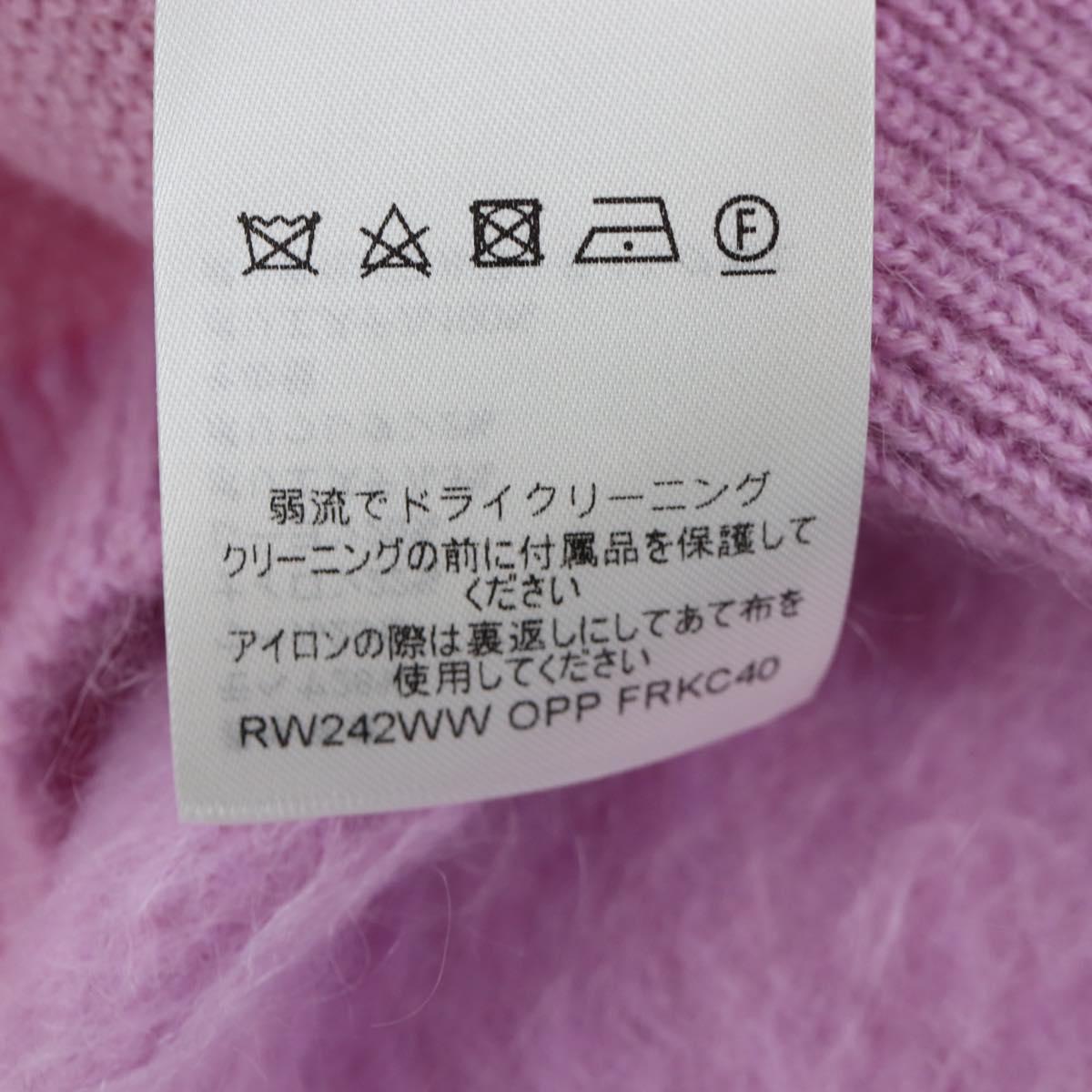 LOUIS VUITTON Cardigan Wool L Pink LV Auth 204957M