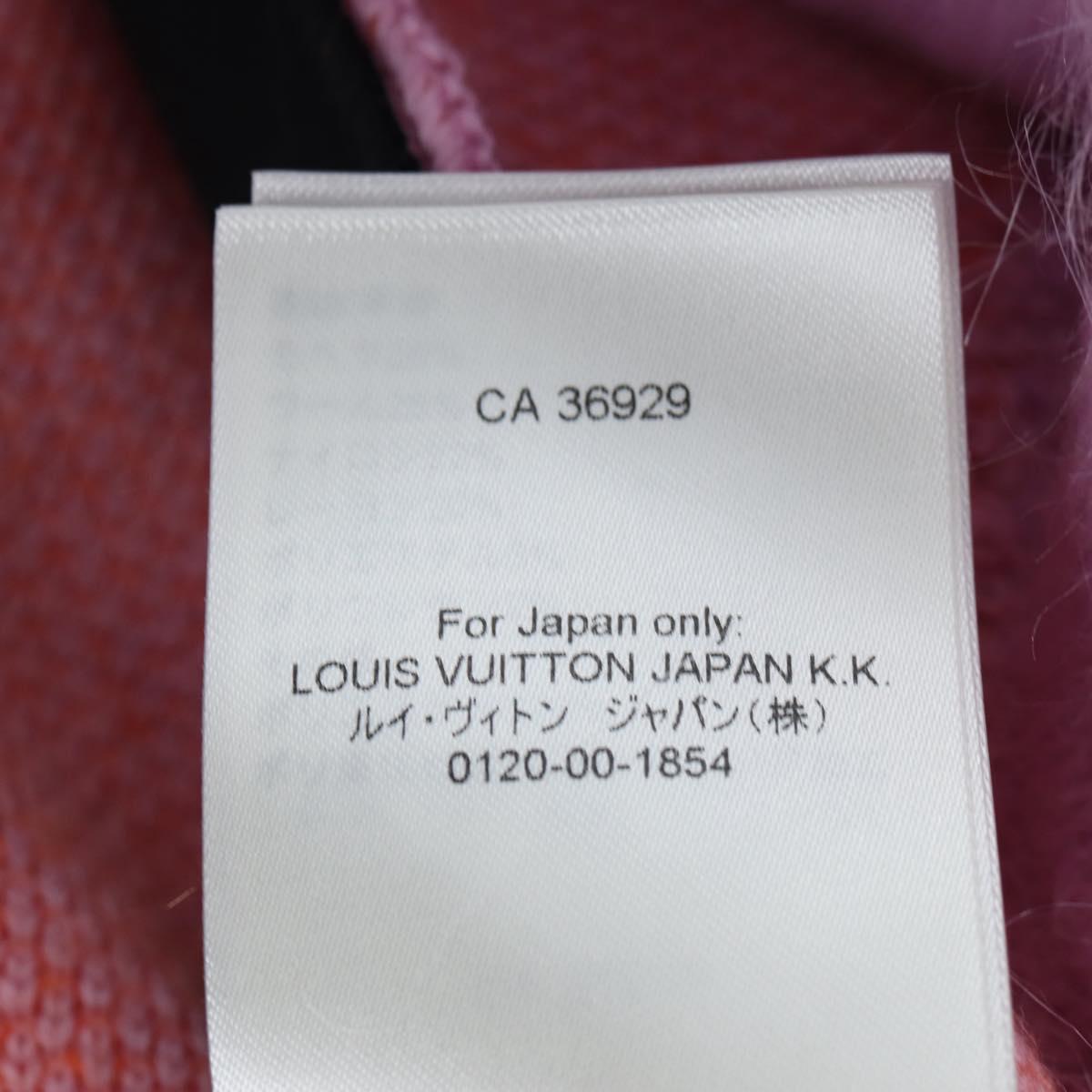 LOUIS VUITTON Cardigan Wool L Pink LV Auth 204957M