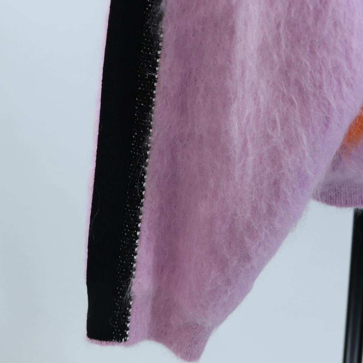 LOUIS VUITTON Cardigan Wool L Pink LV Auth 204957M