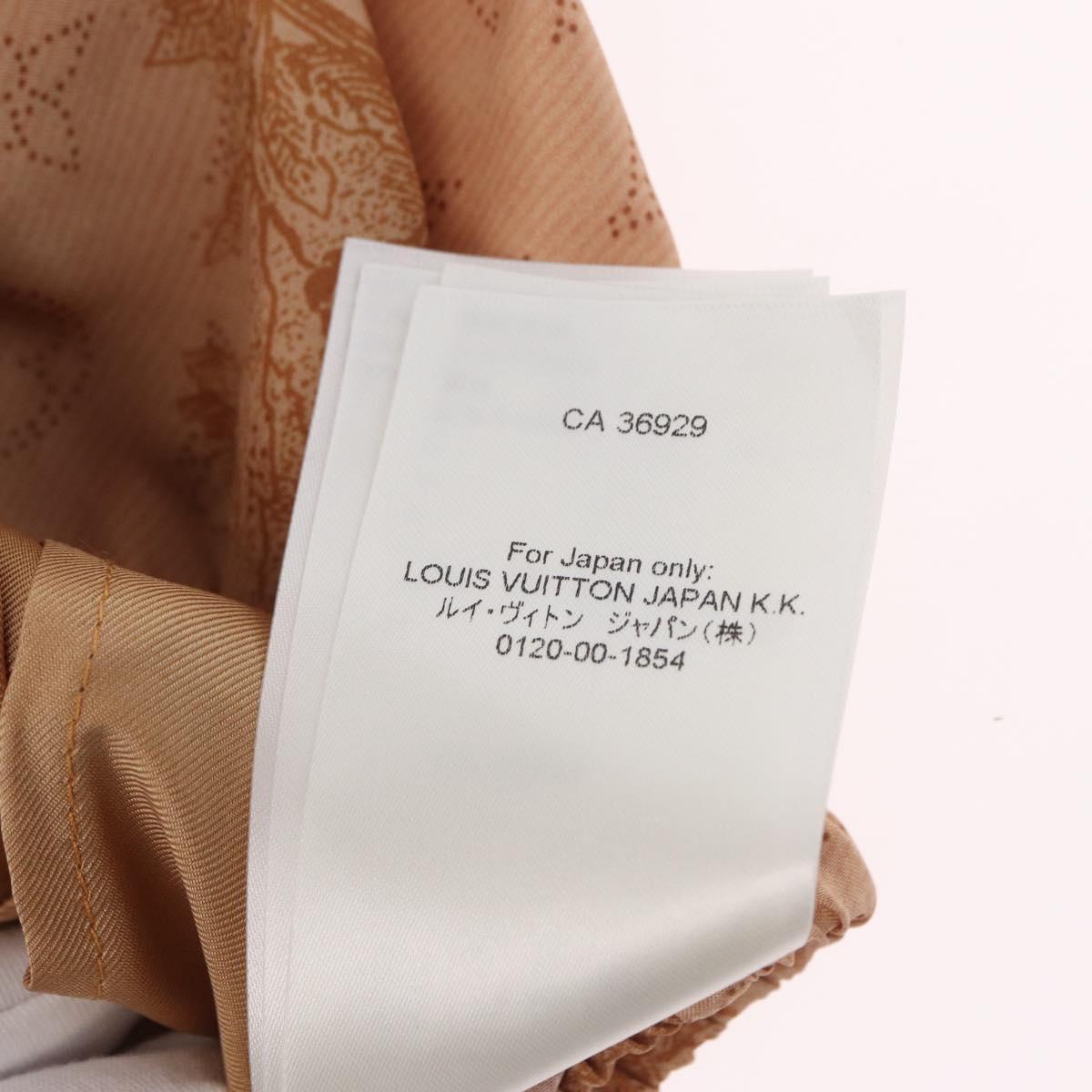 LOUIS VUITTON Shorts Pants Silk 34 Brown LV Auth 204958M