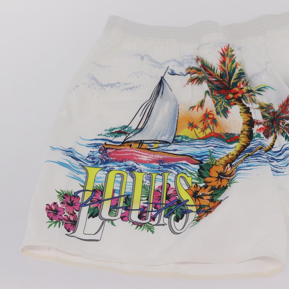 LOUIS VUITTON Short Pants Silk 36 Multicolor LV Auth 204960M