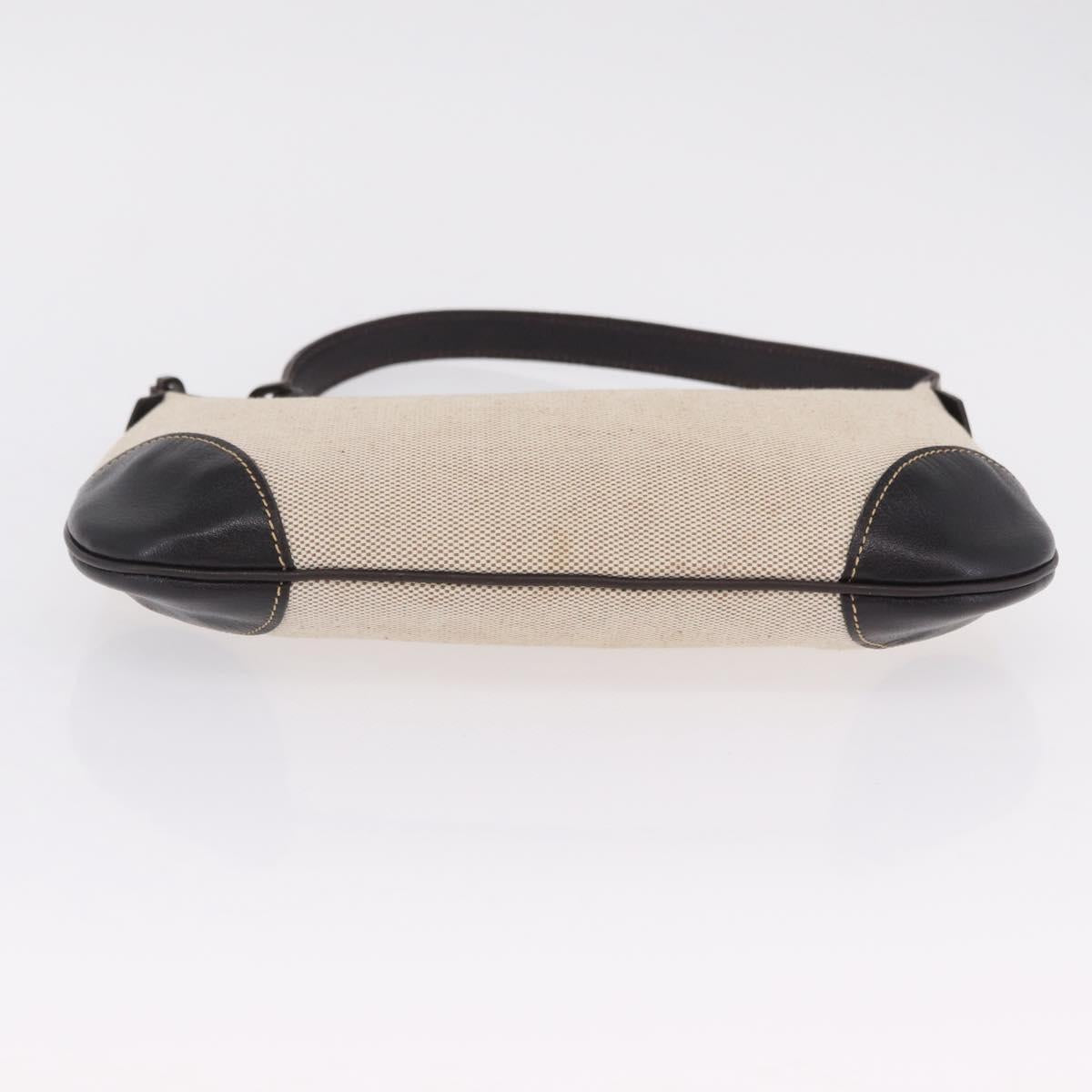 LONGCHAMP Shoulder Bag Canvas Beige Auth 204983A