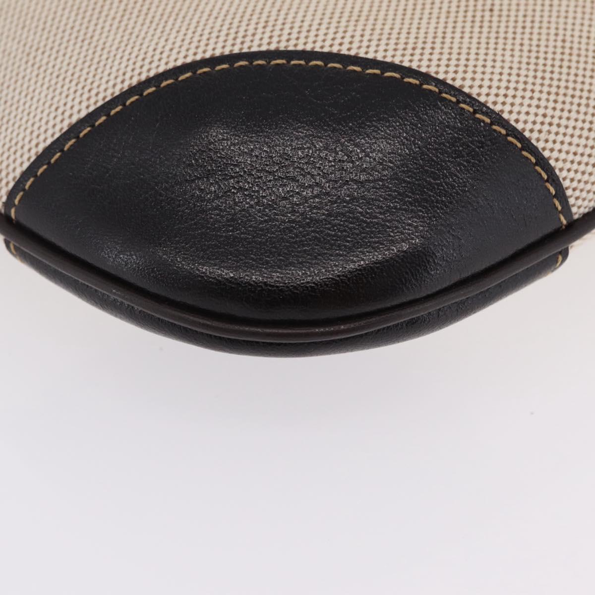 LONGCHAMP Shoulder Bag Canvas Beige Auth 204983A