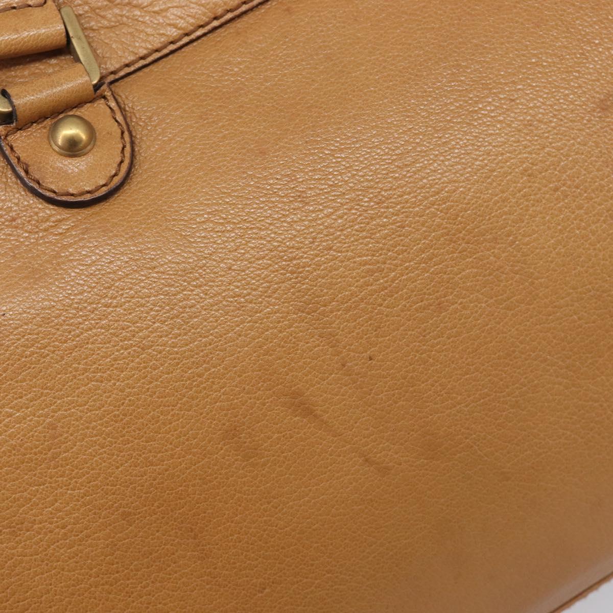 GUCCI Interlocking Hand Bag Leather Brown Gold 121551 Auth 205024