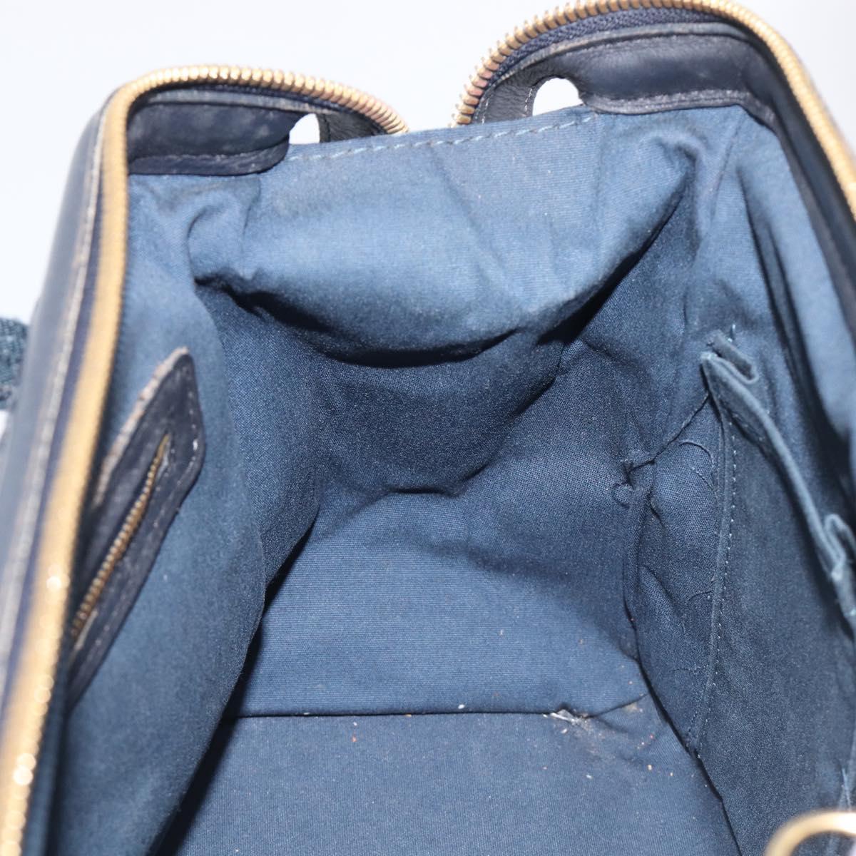 LOUIS VUITTON Monogram Mini Josephine PM Hand Bag TST Blue M92414 LV Auth 205036