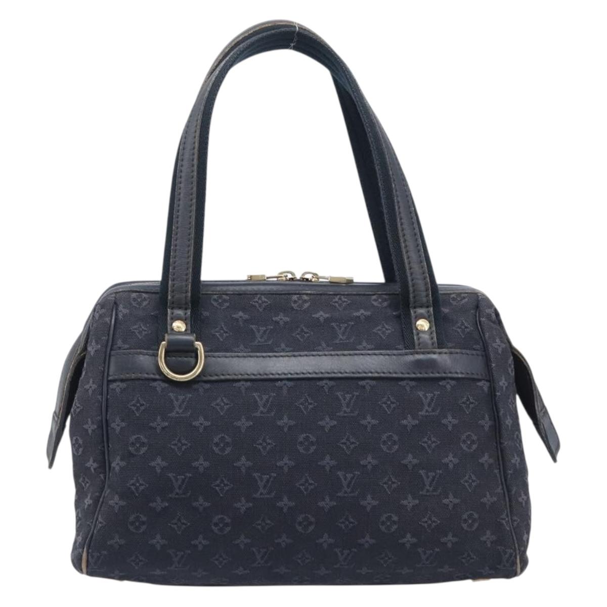 LOUIS VUITTON Monogram Mini Josephine PM Hand Bag TST Blue M92414 LV Auth 205036
