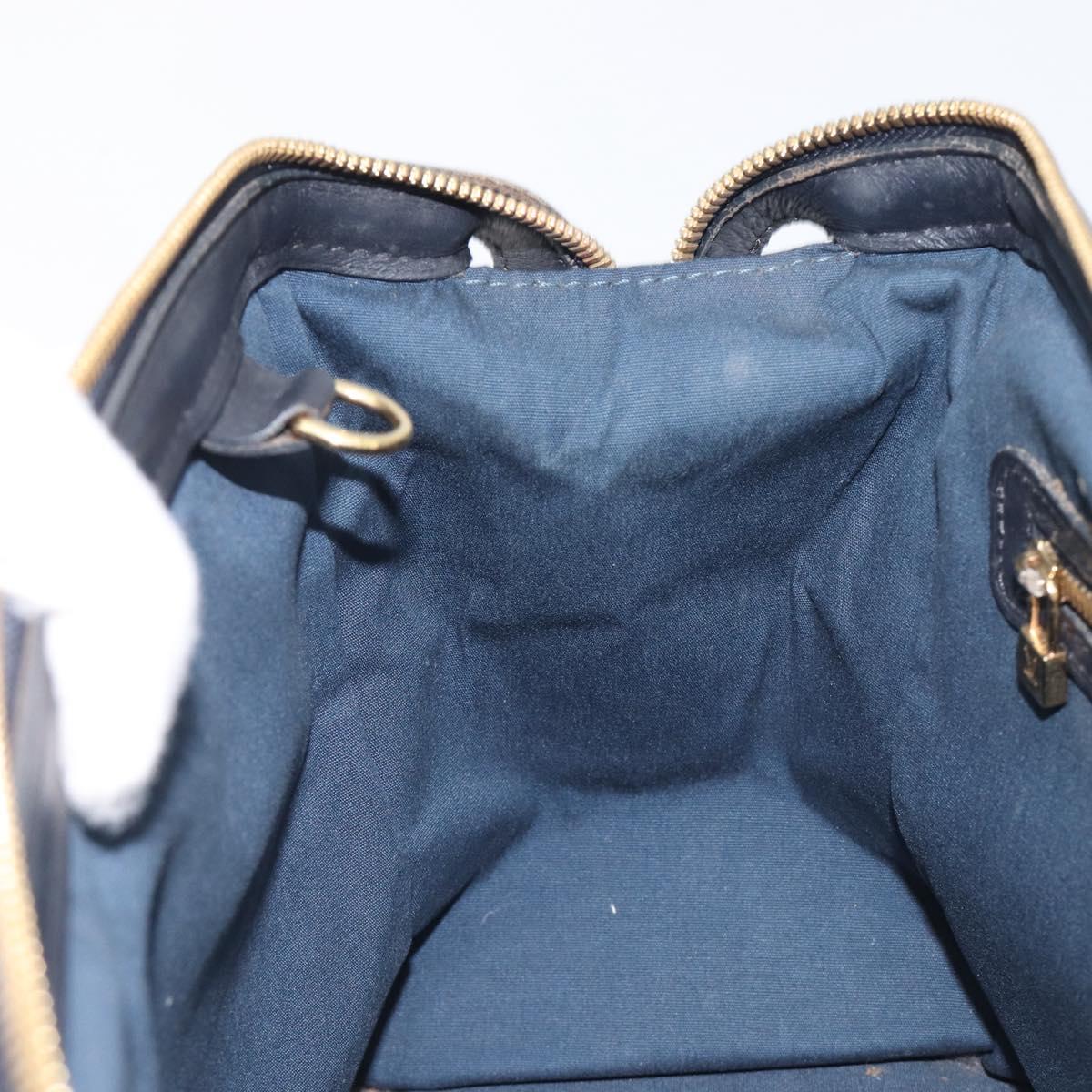 LOUIS VUITTON Monogram Mini Josephine PM Hand Bag TST Blue M92414 LV Auth 205036