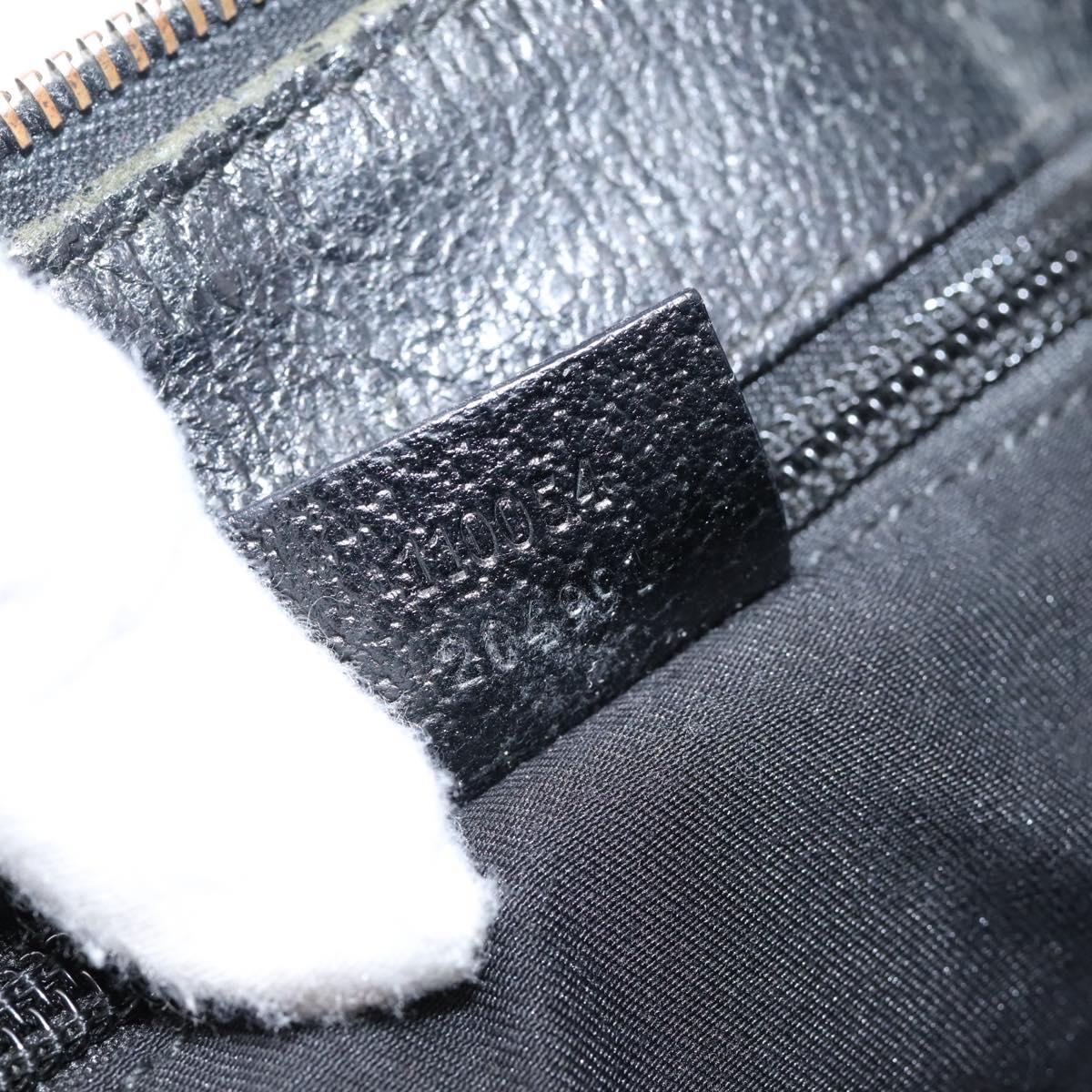 GUCCI GG Canvas Shoulder Bag Black Silver 110054 Auth 205037
