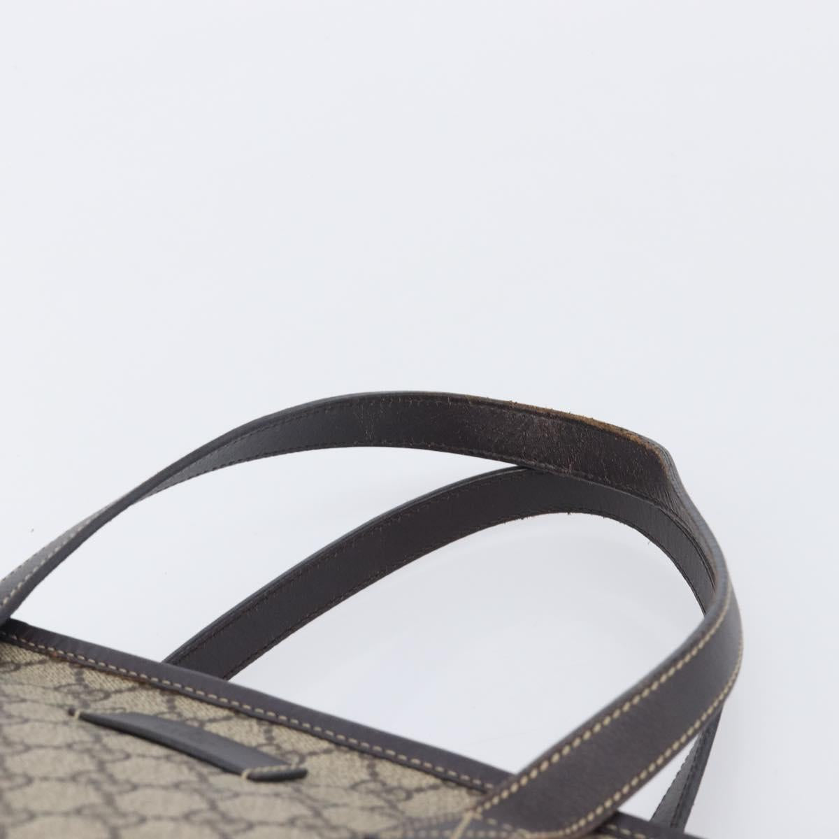 GUCCI GG Supreme Tote Bag PVC Beige Silver 211137 Auth 205038