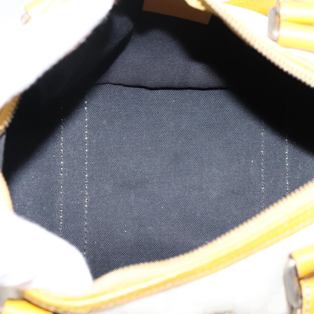 GUCCI GG Supreme Hand Bag PVC White Gold 193604 Auth 205049