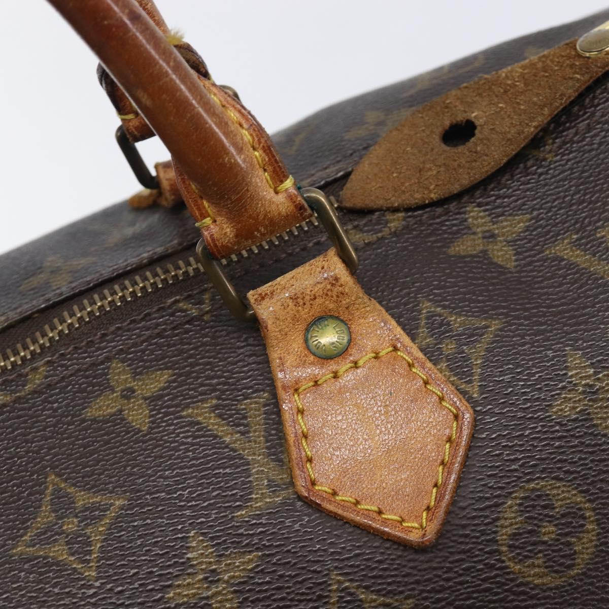 LOUIS VUITTON Monogram Speedy 35 Hand Bag M41524 LV Auth 205056