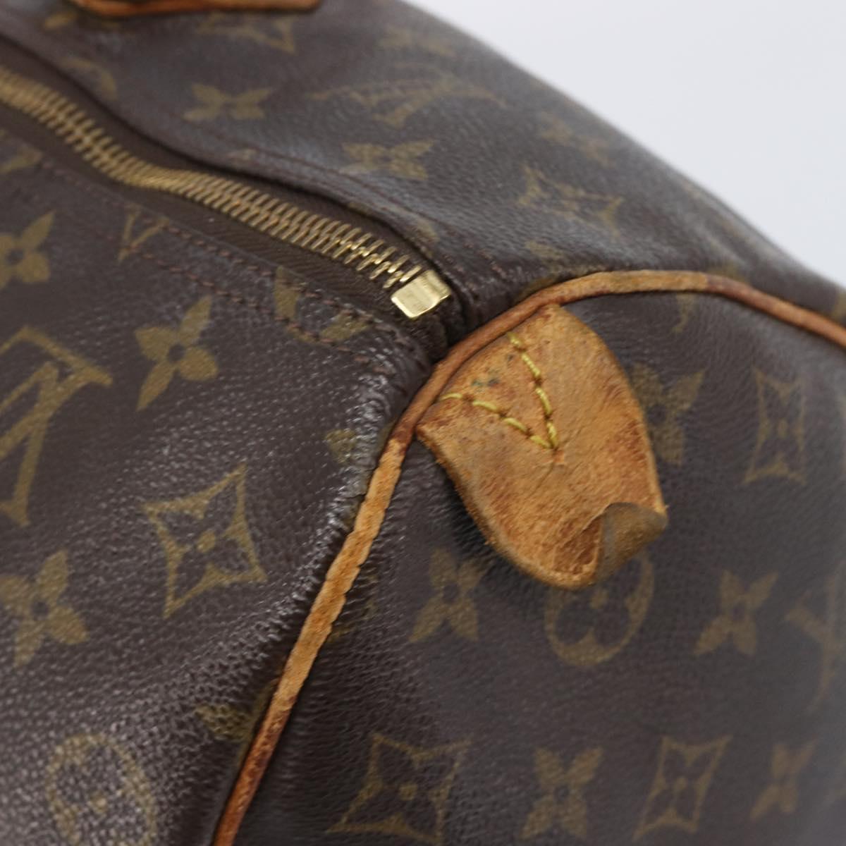LOUIS VUITTON Monogram Speedy 35 Hand Bag M41524 LV Auth 205056