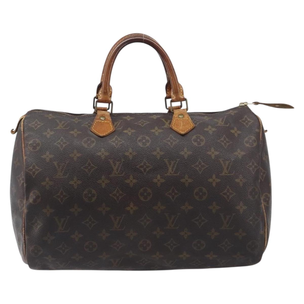 LOUIS VUITTON Monogram Speedy 35 Hand Bag M41524 LV Auth 205056