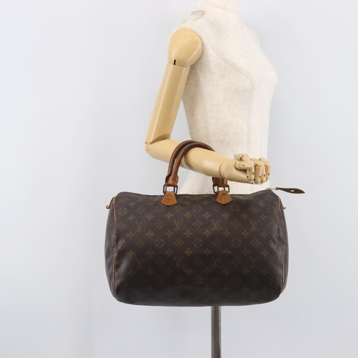LOUIS VUITTON Monogram Speedy 35 Hand Bag M41524 LV Auth 205056