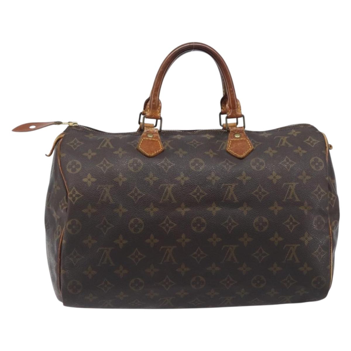 LOUIS VUITTON Monogram Speedy 35 Hand Bag M41524 LV Auth 205056
